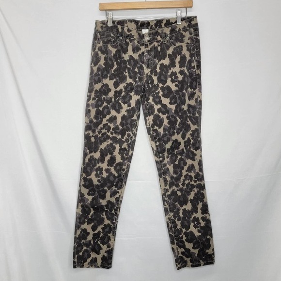 London Jeans Leopard Ankle Cropped Jeans - Picture 3 of 11